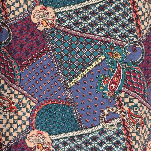 PACSUN Shirt Men's M Multicolor Abstract Short‎ Sleeve Loop Camp Collar Rayon - Picture 5 of 15